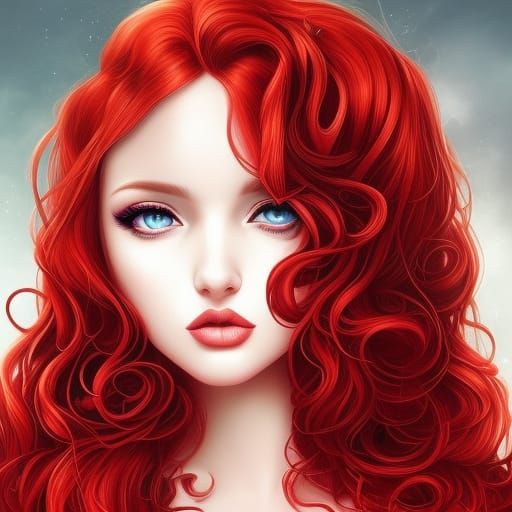 Red Haired Beauty 3 - AI Generated Artwork - NightCafe Creator