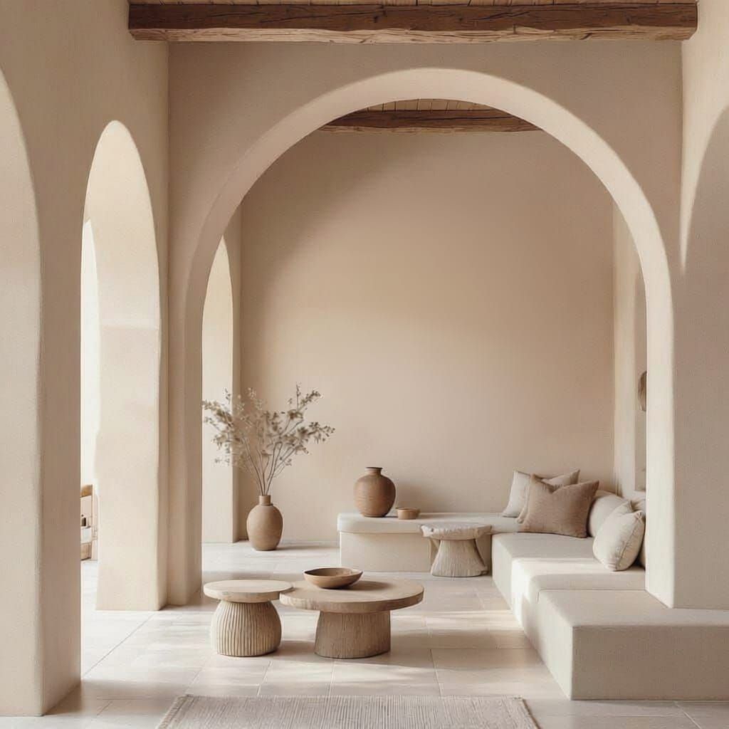 Objetivo visual: calma, lujo humanista, materiales nobles; amplio negative space para el H1; continuidad tonal (arena, cal, madera, trufa).
...