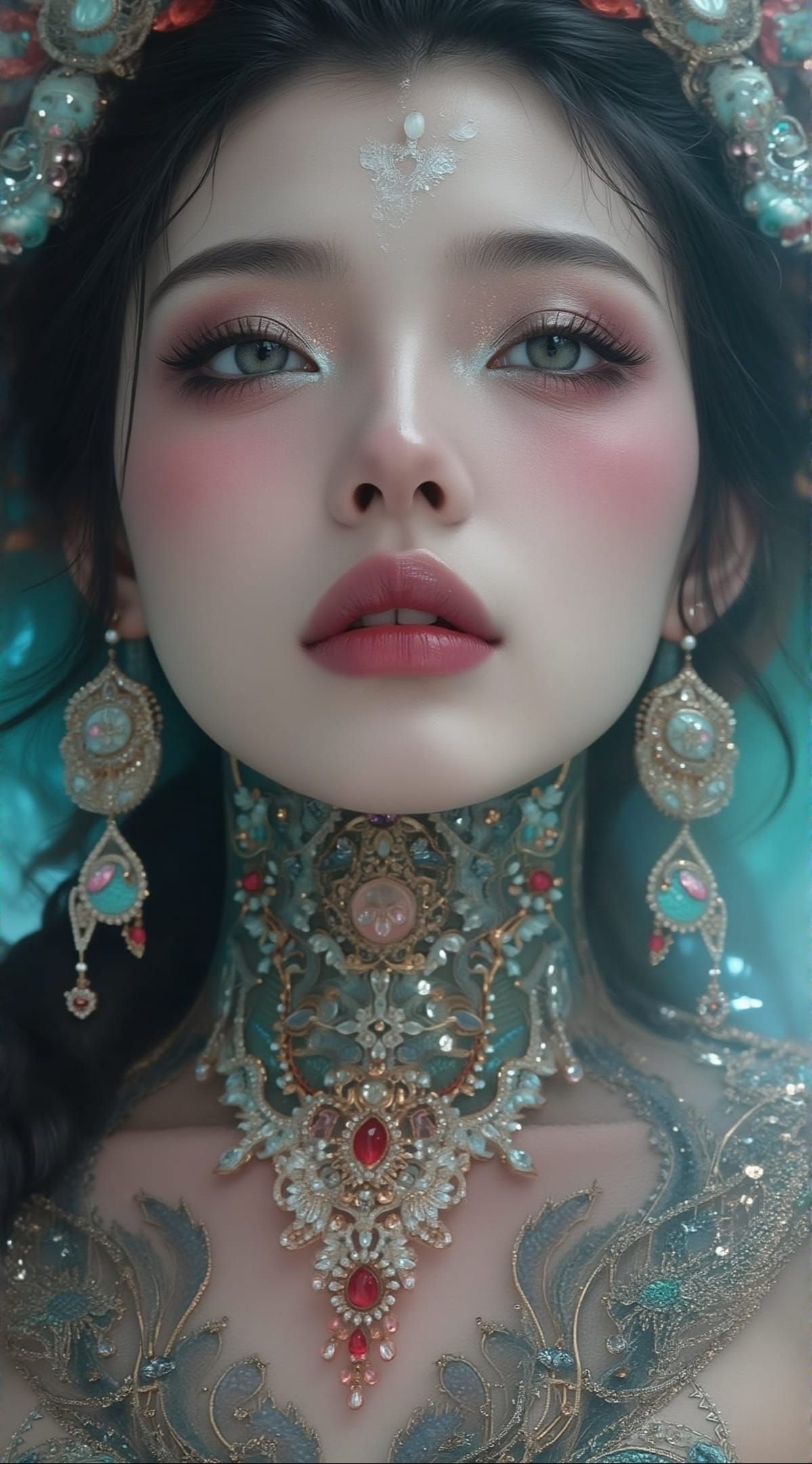 Proud Asian Peacock Beauty
