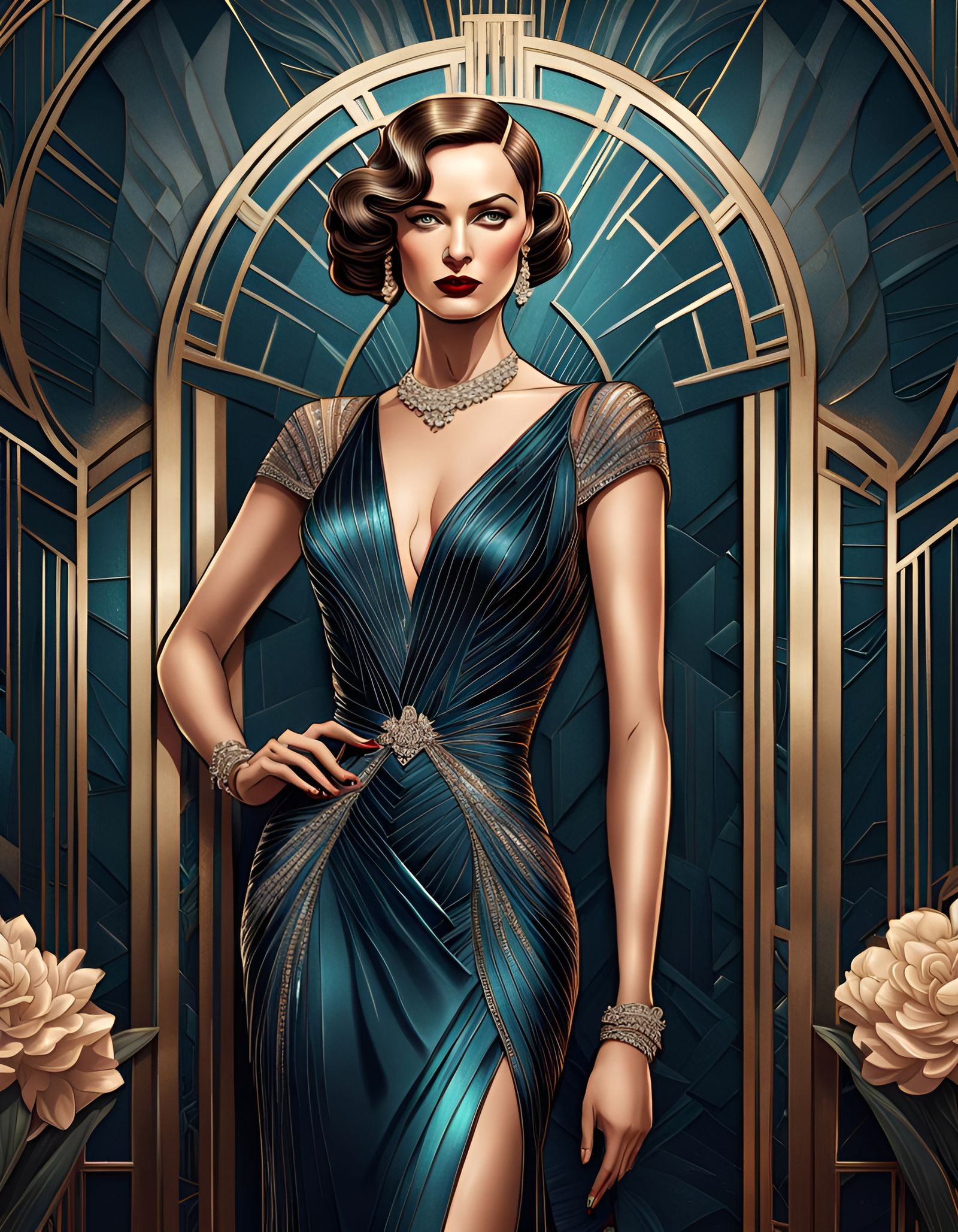 Golden-age Gown …  by @AI AI WEI