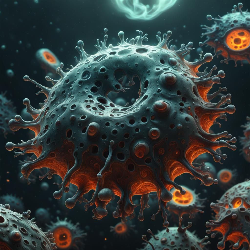 Amoeba in murkiness  by @Mars