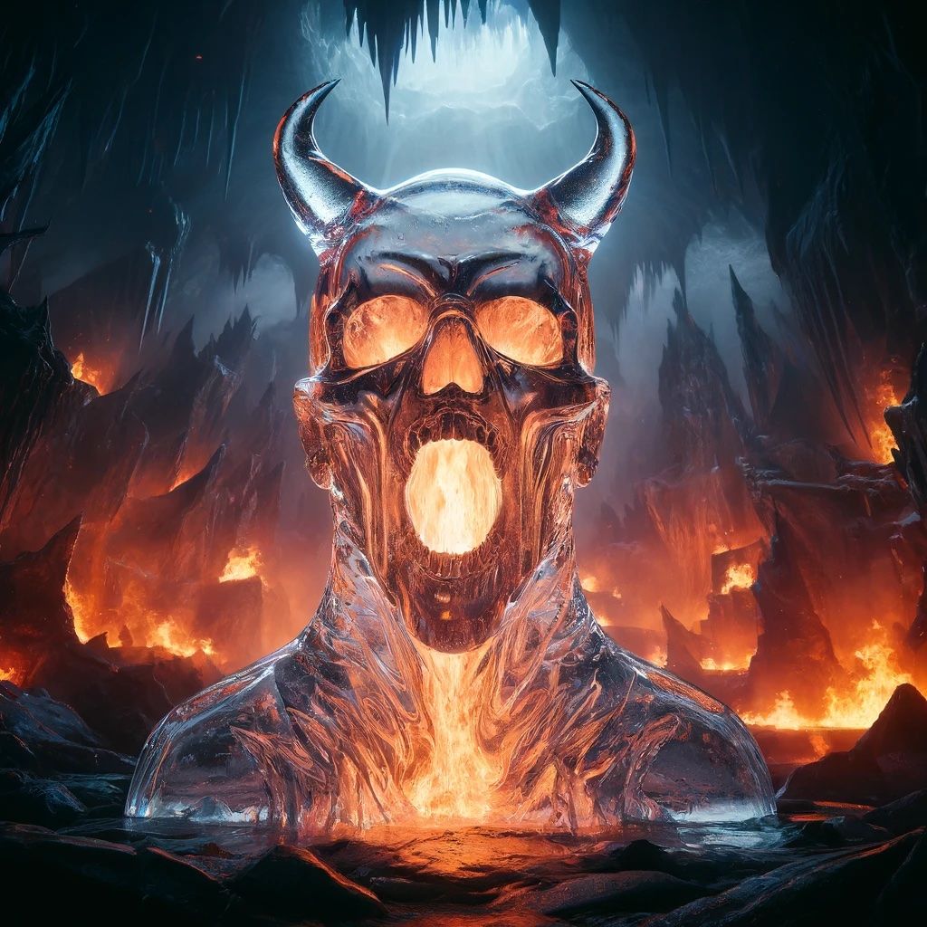 Icy Hot Devil Ice Sculpture