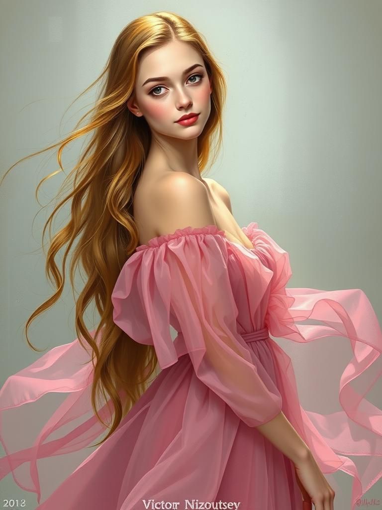 Lady in pink dress_Trials with Victor Nizovtsev