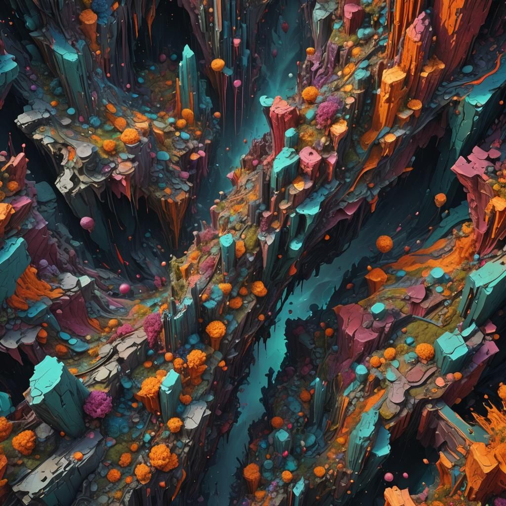 Abstract Fantasy Concept Art in Deep Color
