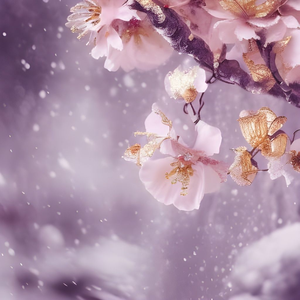 Cherry Blossoms in Winter  by @Pisces Rising