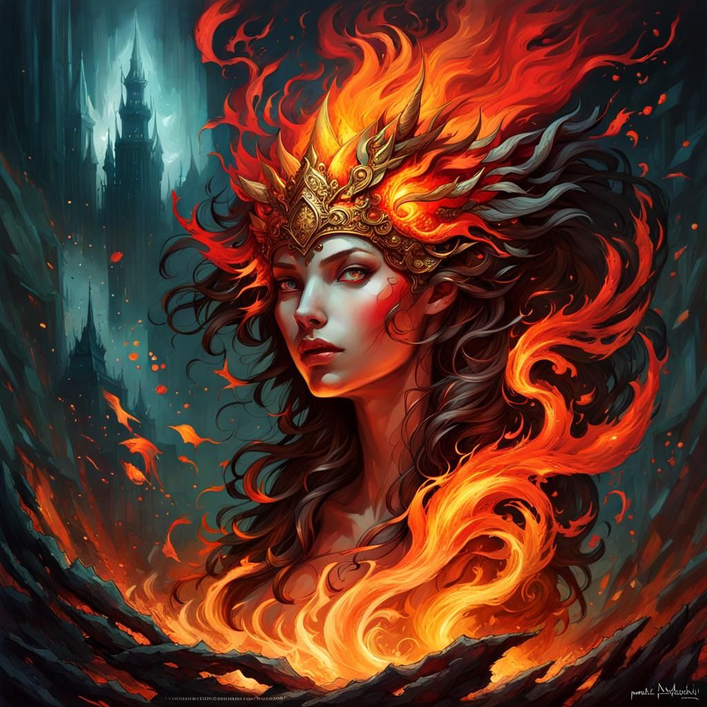 Fiery Dreams! - AI Generated Artwork - NightCafe Creator