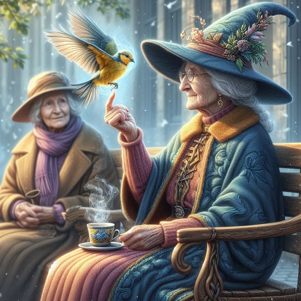 The witch's great-grandmother looks after them.  by @Diane