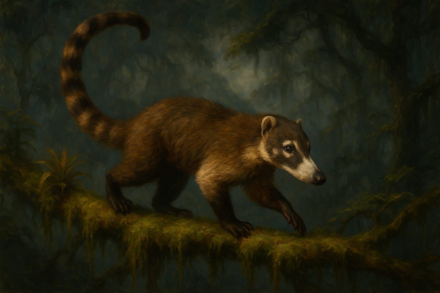 White-Nosed Coati in a Cloud Forest  by @rottendon