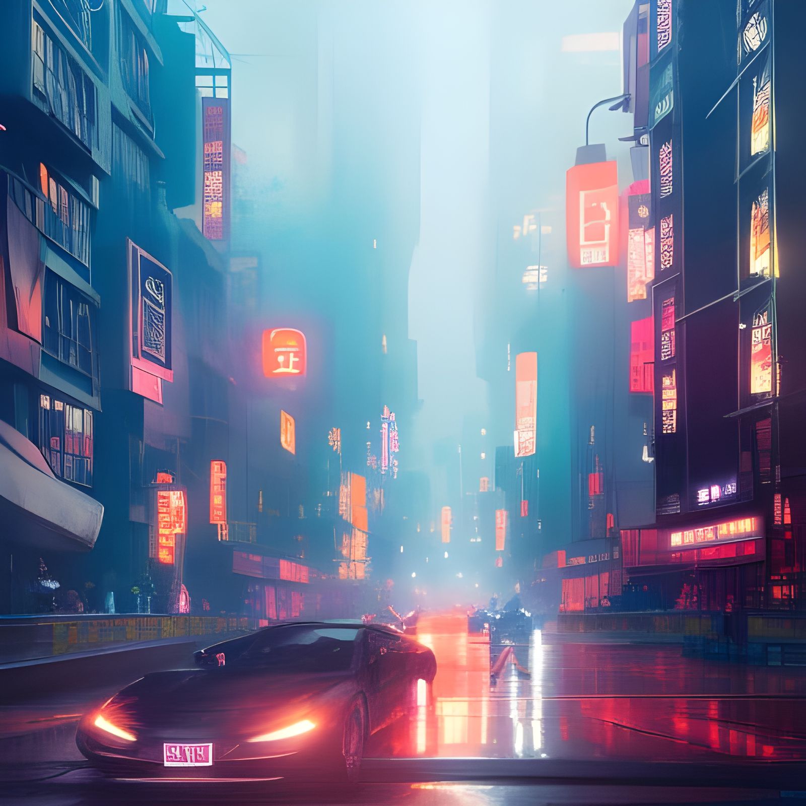 Japan street - AI Generated Artwork - NightCafe Creator