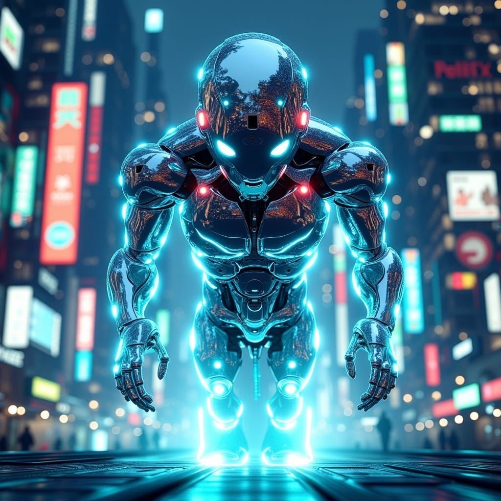 <lora:Mech Reboot vFLUX:1.0> Unexpected robotic life born from digital data, intricate mech details, ground level shot, 8K resolution, Cinem...