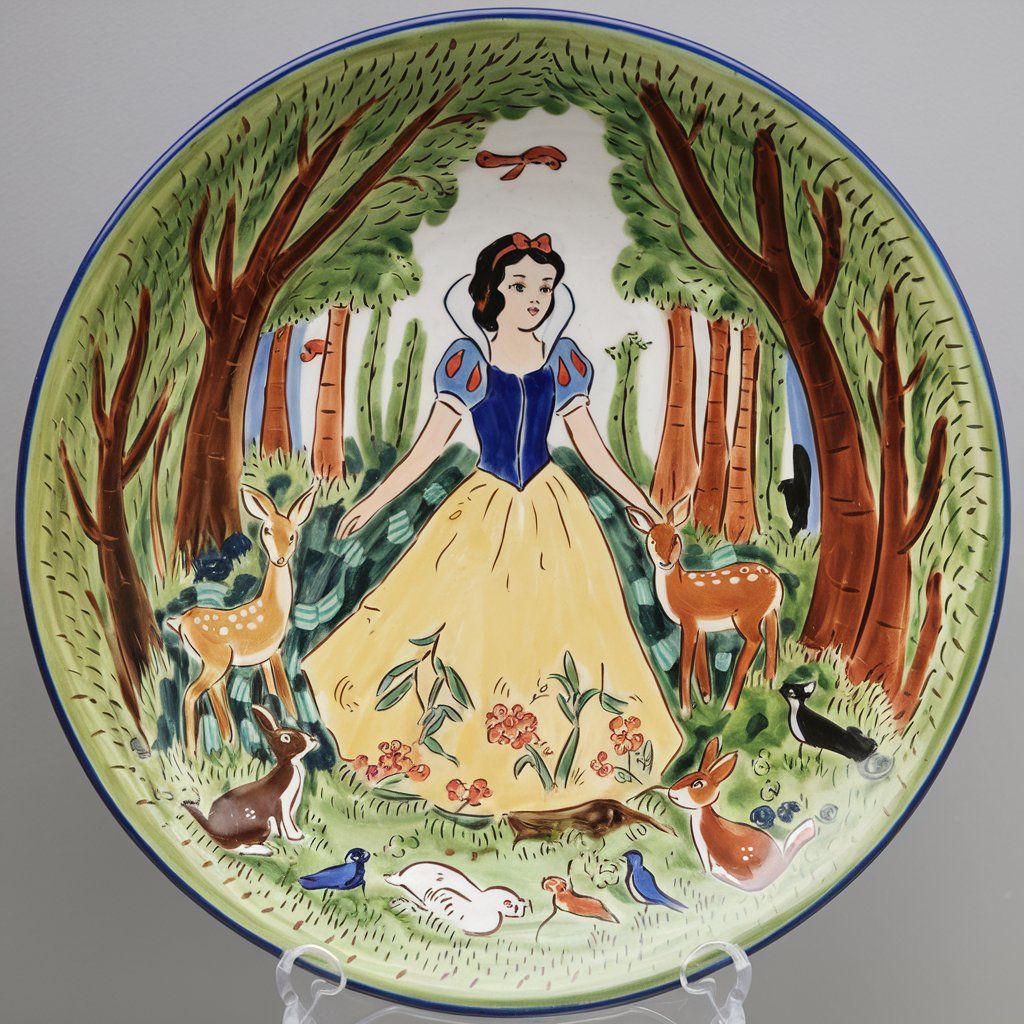 Snow White Ceramic Plate