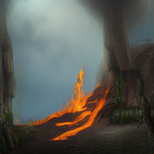Immersed in fire