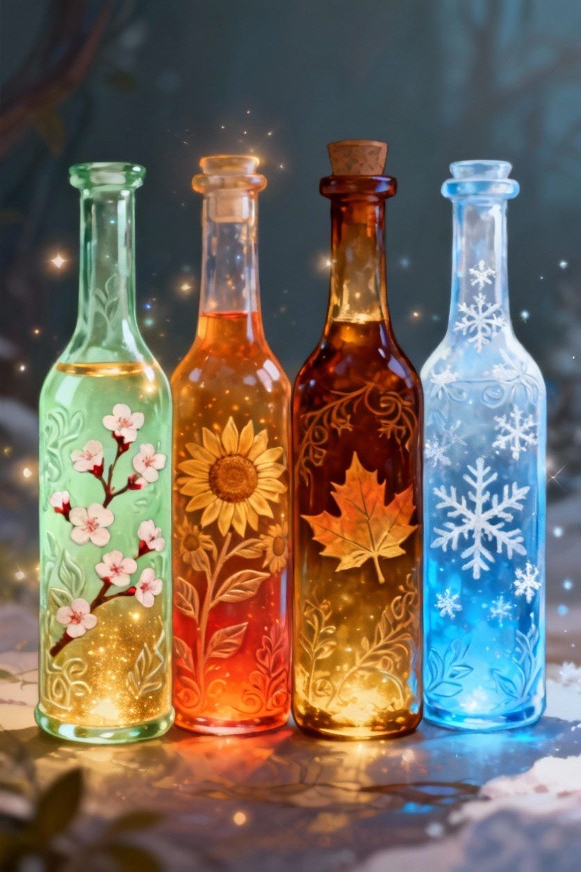 4 Ancient Bottles of Magic Potions: 2