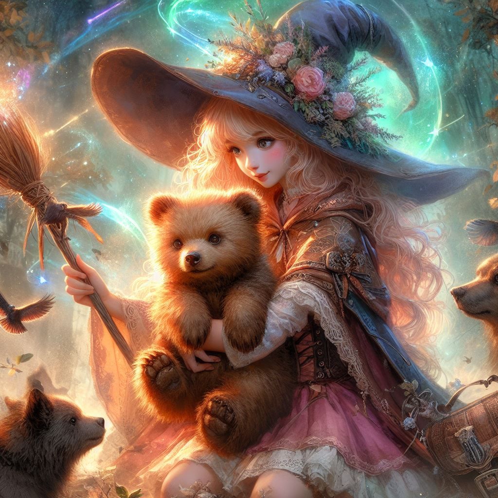 Cute Bear Witch
