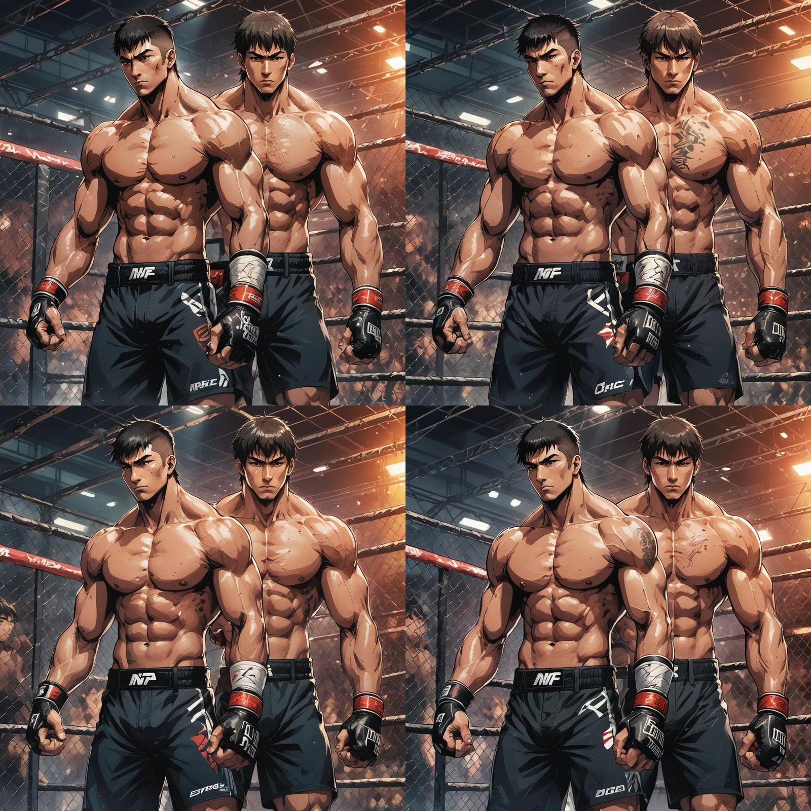 masterpiece, distinct, highres, 2boy, tall, muscular, young,...