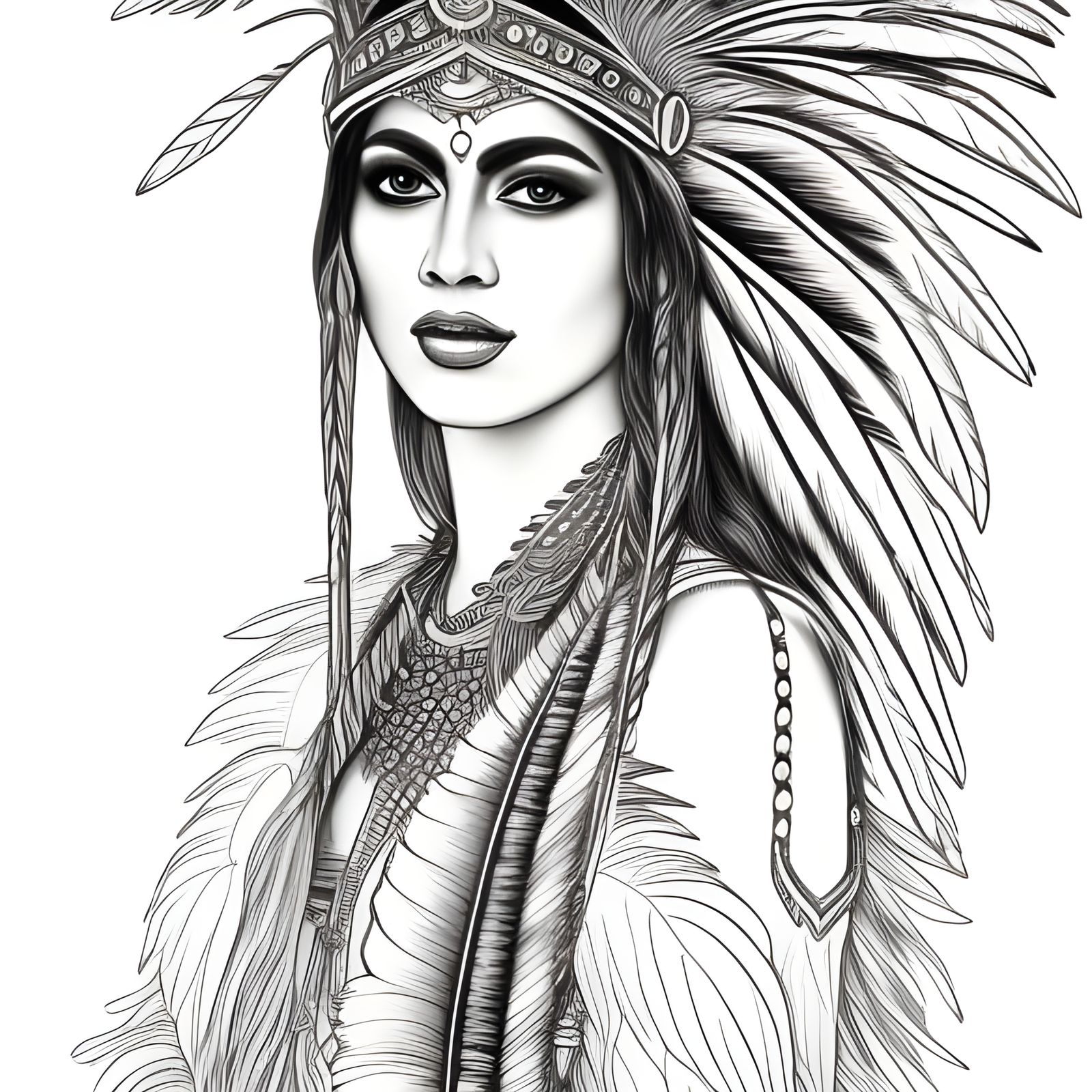 indian princess coloring pages