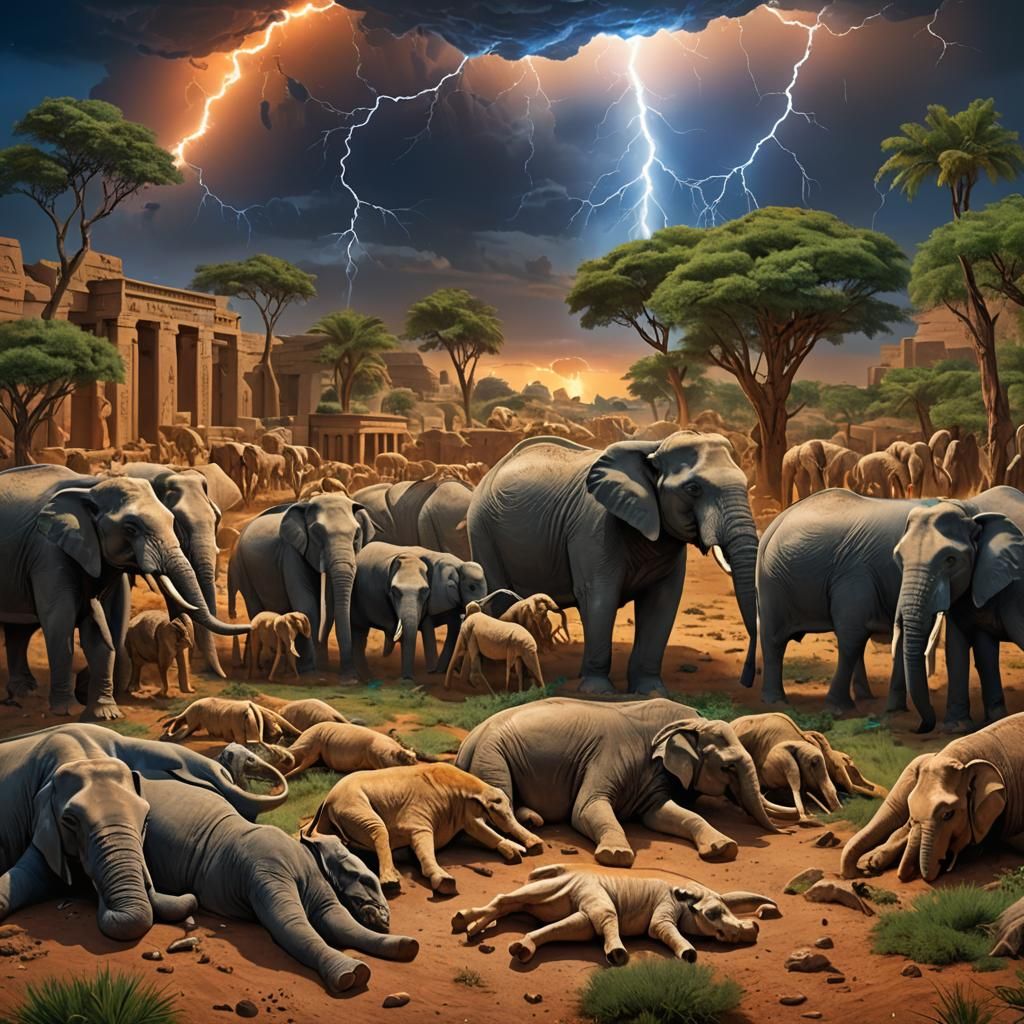 Egyptian Plague: Hebrew Livestock in Ancient Landscape