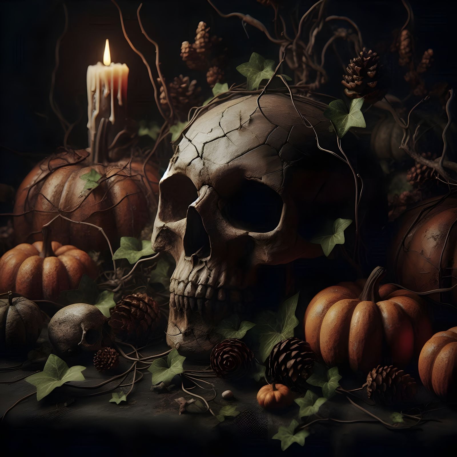 A macabre still life