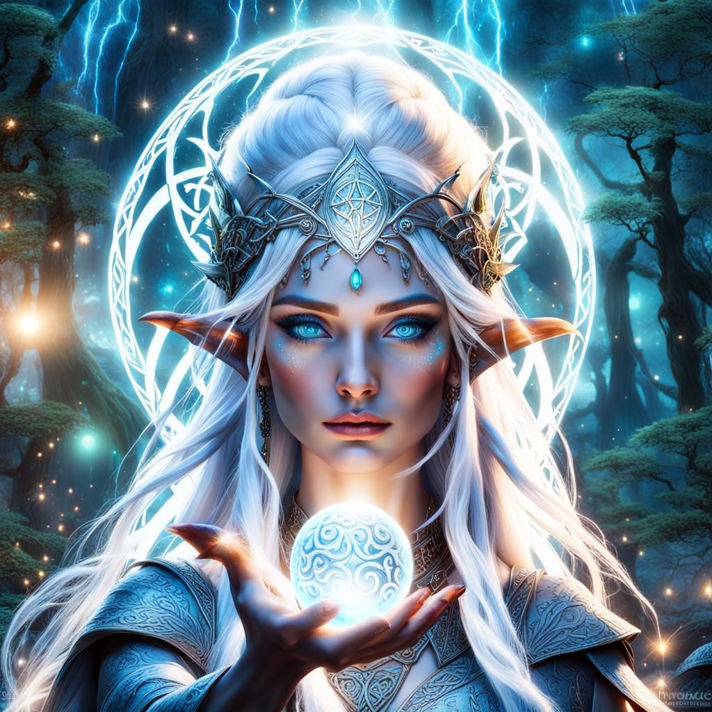 Lunalia the Moon Elf - AI Generated Artwork - NightCafe Creator