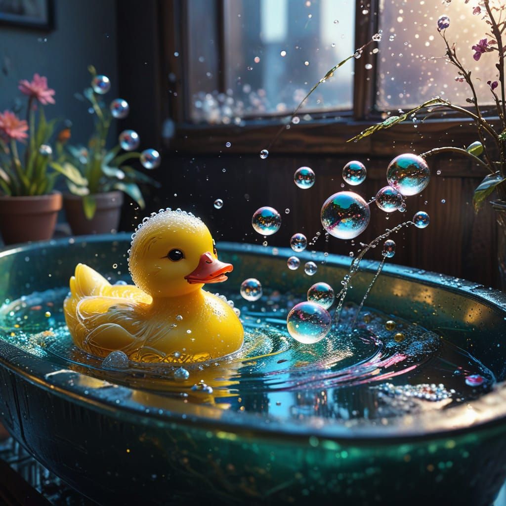 Rubber Ducky Having Fun  by @LauraMacky
