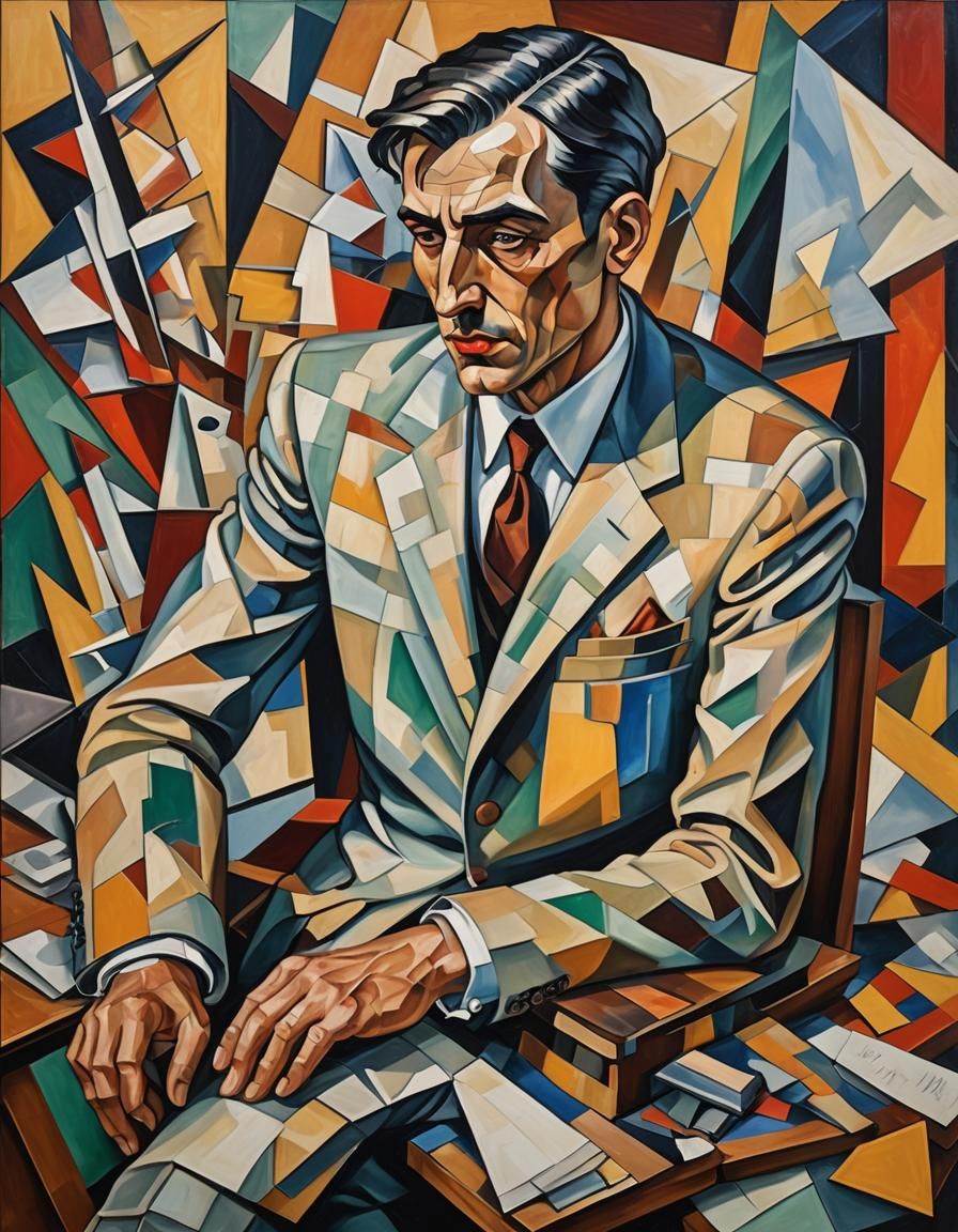 Cubist Portrait Of A Man