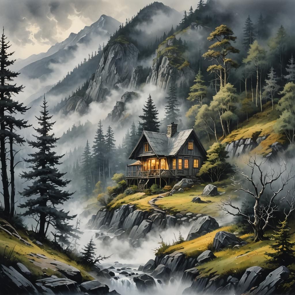cottage in the mountains  by @Nemo