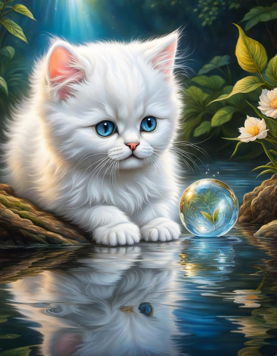 Curious kitten  by @Jamie McNuggette