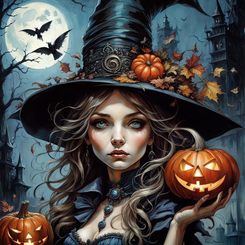 999 Witches for Halloween (610) - AI Generated Artwork - NightCafe Creator