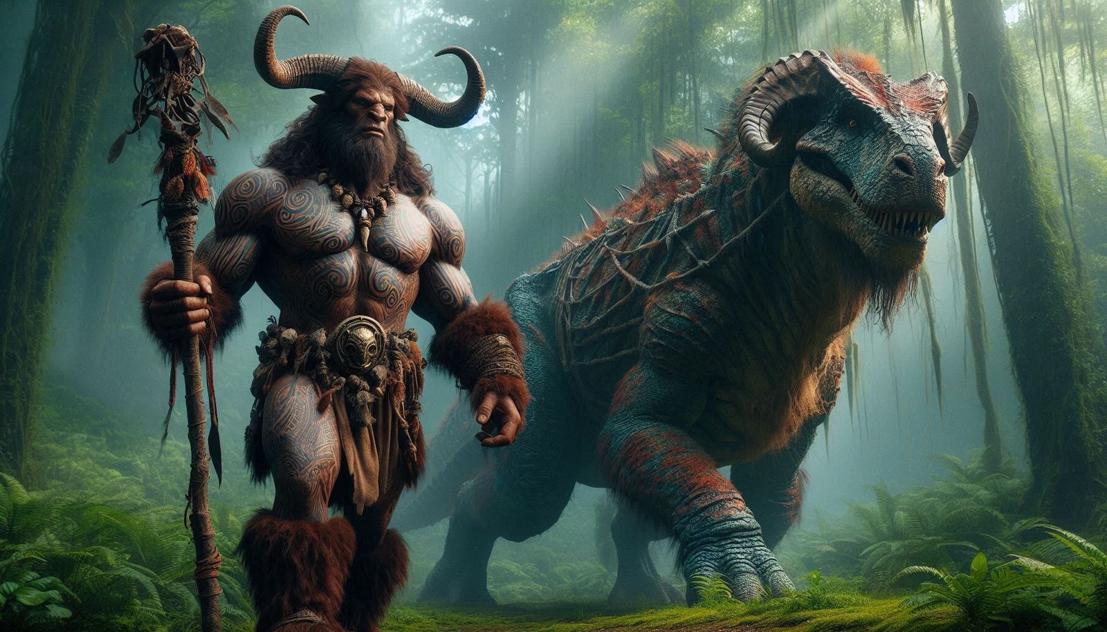 Minotaur and his pet