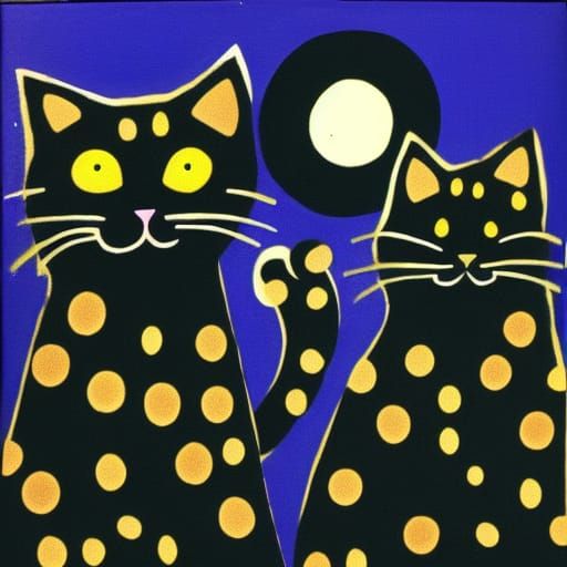 Cats in the night