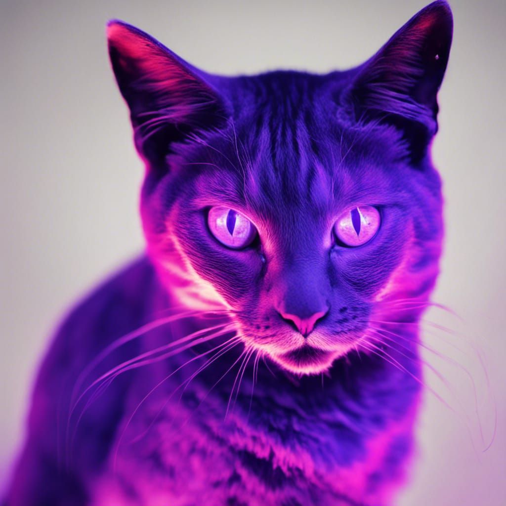 Black Light Kitties - AI Generated Artwork - NightCafe Creator