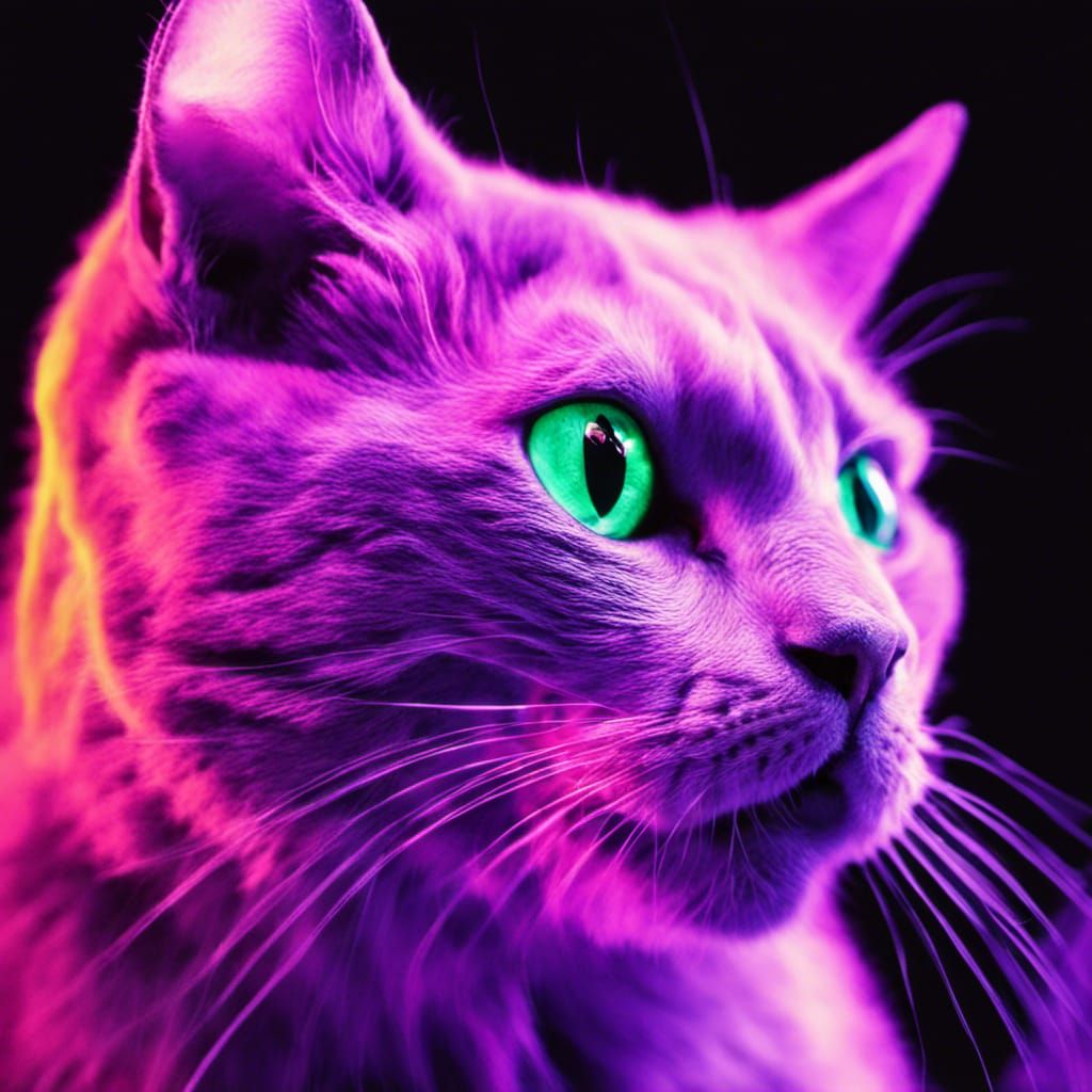 Black Light Kitties - AI Generated Artwork - NightCafe Creator