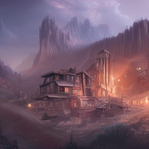 Abandoned mining town