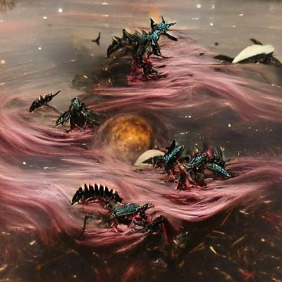 Tyranids consuming a planet
