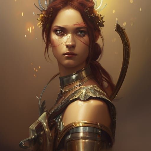 Queen of swords prepared for battle