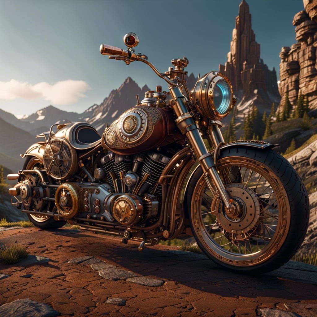Steampunk Motorcycle - back to the roots and enjoy the freedom  by @Sonelis