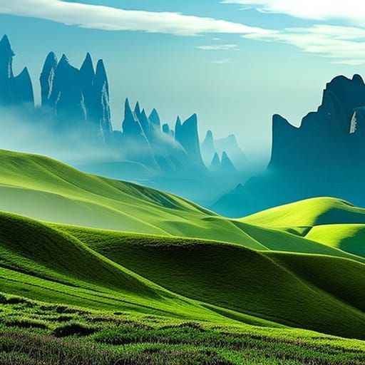 Cinematic fantasy landscape