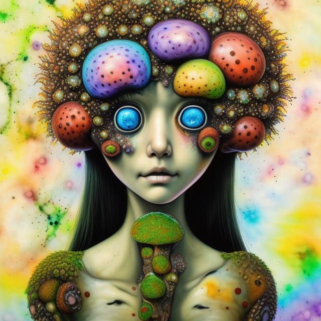 Fungi Girl 4711 - AI Generated Artwork - NightCafe Creator