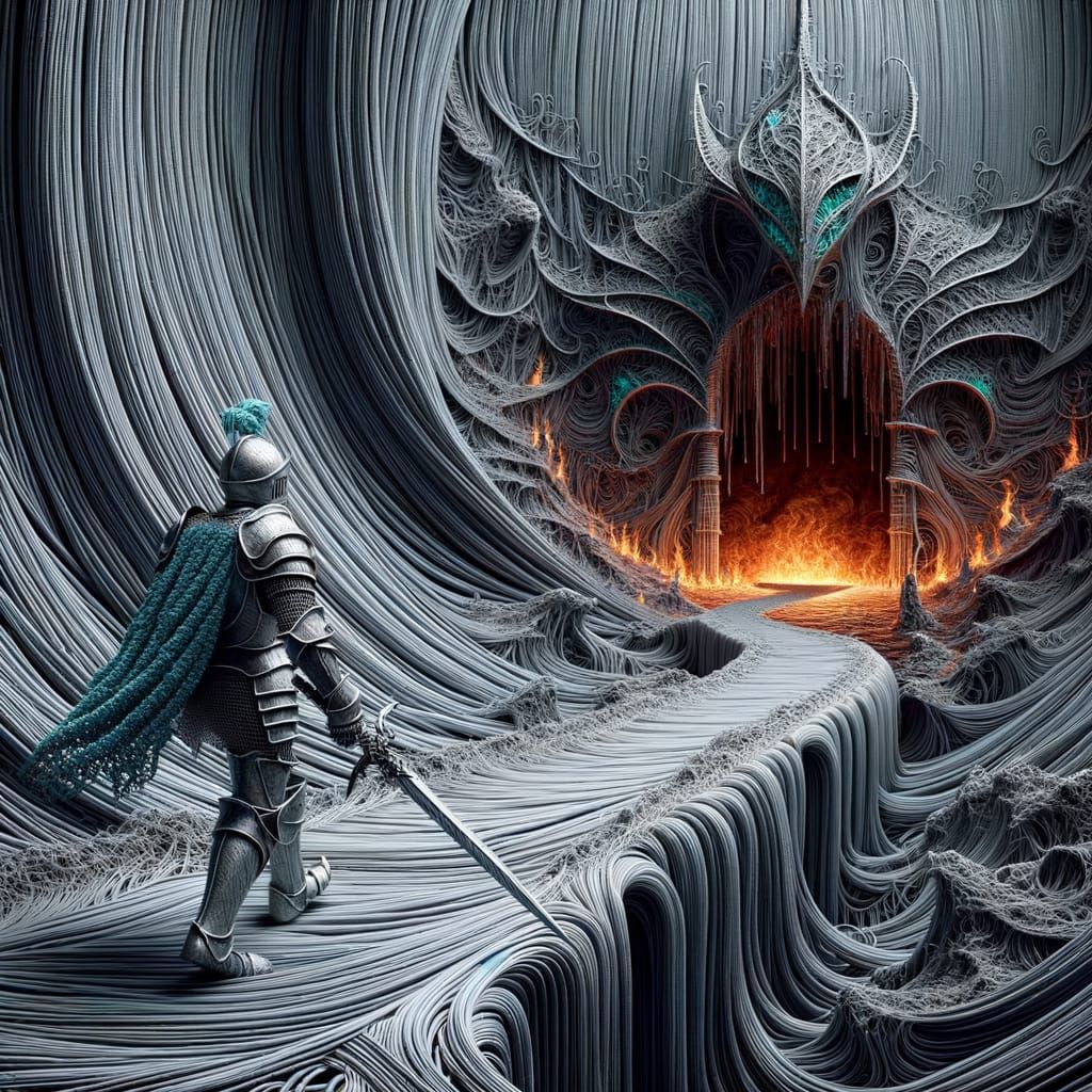 Knight of Fantasy Realm Strolls Down Perilous Path of Twiste...