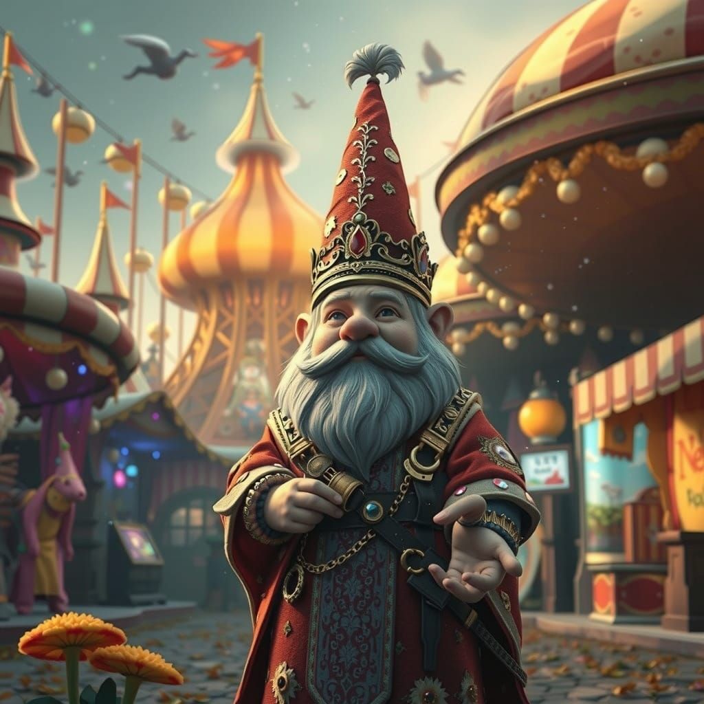 The gnome king welcoming to a carnival   by @Snigdha 