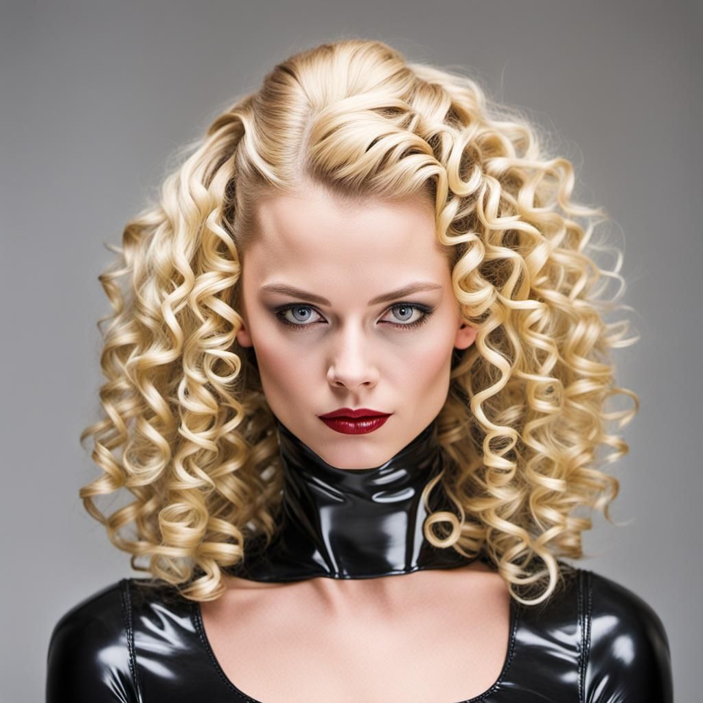 Frau in Latex