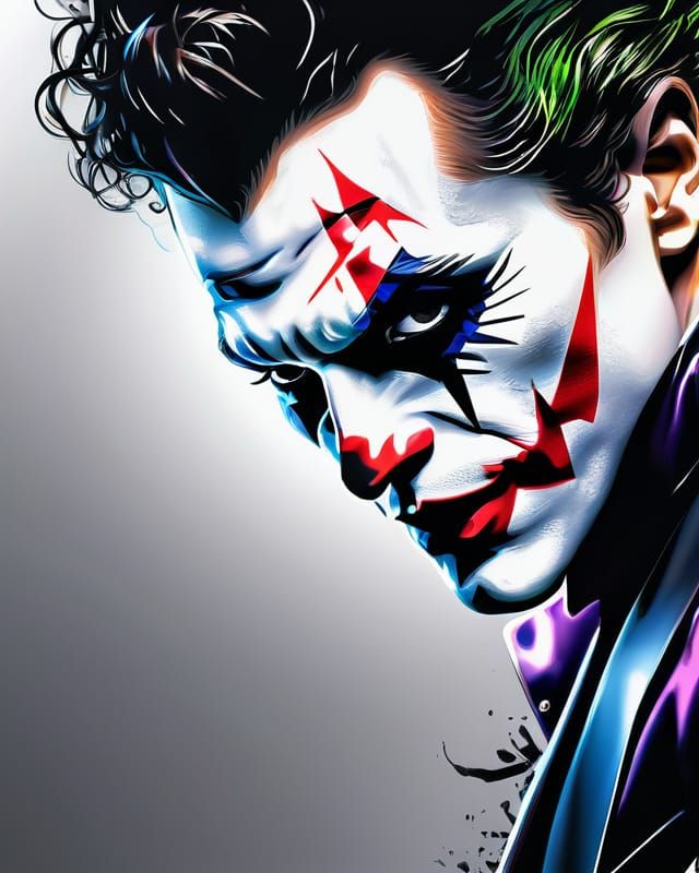 The Joker side portrait