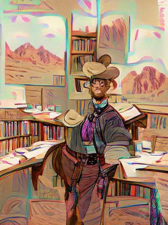 Portrait of a cowboy librarian in the old west - AI Generated Artwork ...