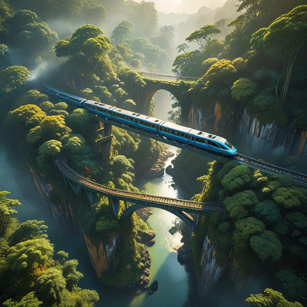 Train above the jungle 