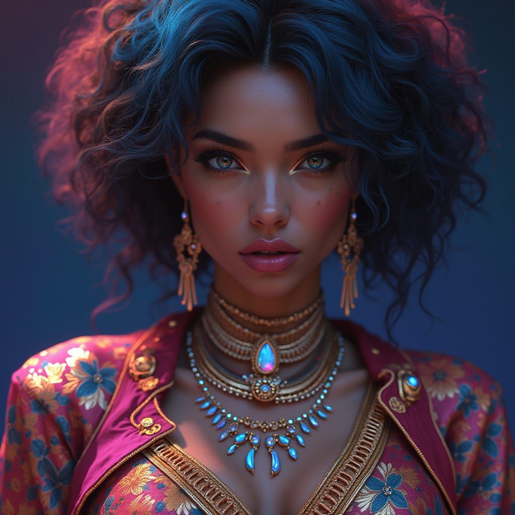 Create an alien holding the earth in his hand examining the contents and the different continents