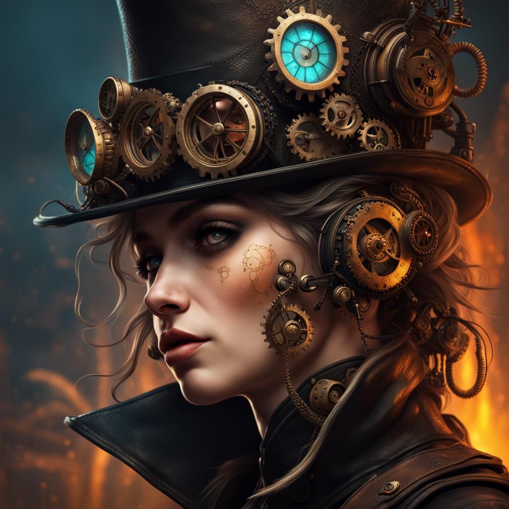 steampunk girl - AI Generated Artwork - NightCafe Creator