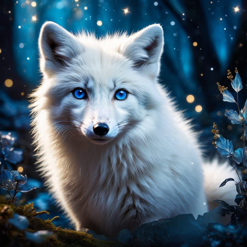 Snow White Arctic Fox is illustrated