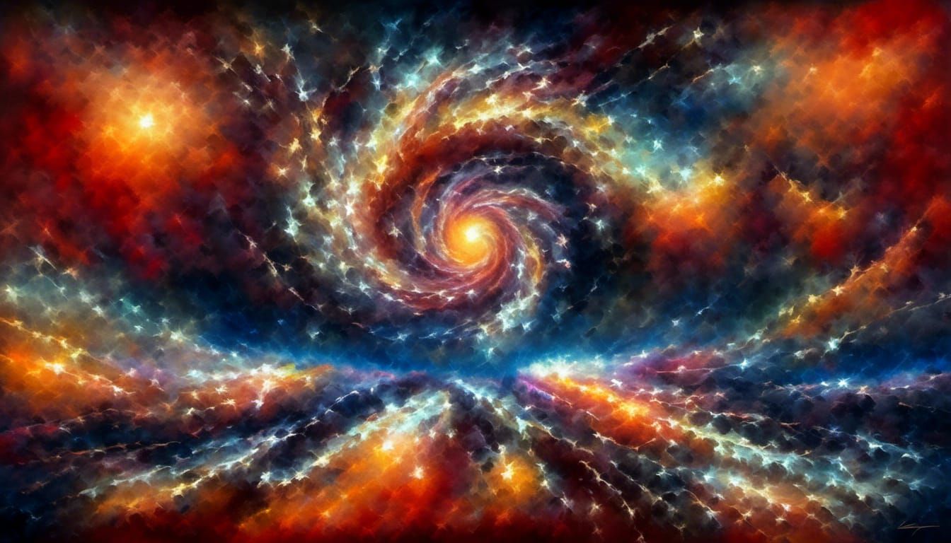 Surreal Sci-Fi Quasar Nebula Poster Art