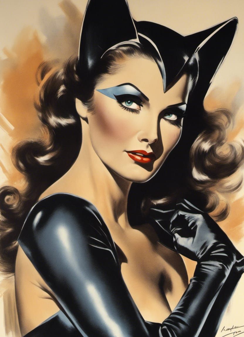 Lynda Carter as Cat Woman 2 of 2 - AI Generated Artwork - NightCafe Creator