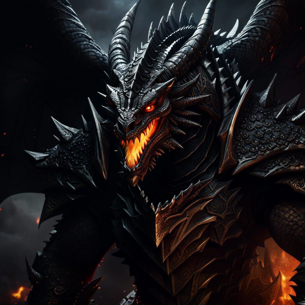 black armored dragon, Deathwing, The Destroyer, Aspect of Death, The ...